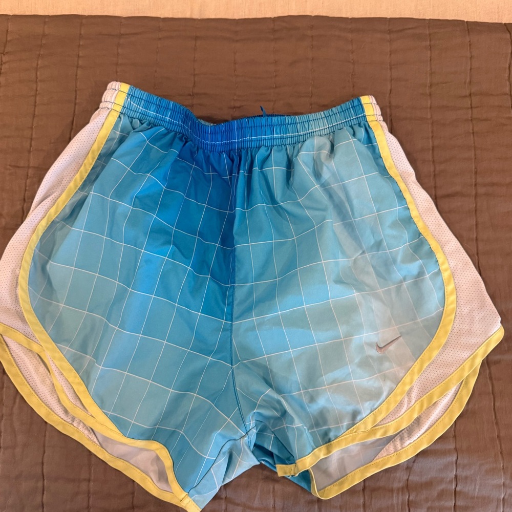 Nike Blue and Yellow Athletic Shorts
